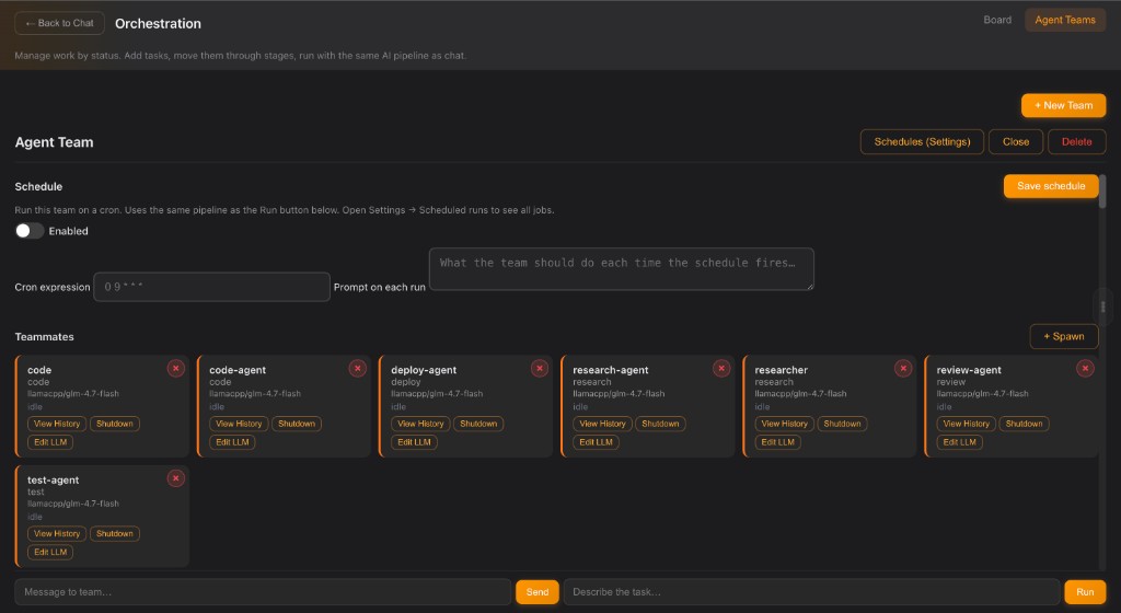 AAA AI autonomous agent teams — research, code, test, review, and deploy